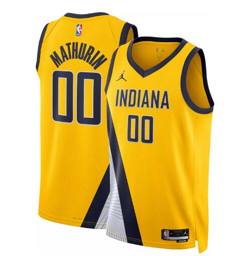 Men Indiana Pacers 00 Bennedict Mathurin Yellow Nike Dri FIT Swingman NBA Jersey
